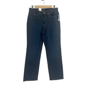 Izod Stretch Bootcut Straight Leg Dark Sandblast Jeans Size 12 NWT